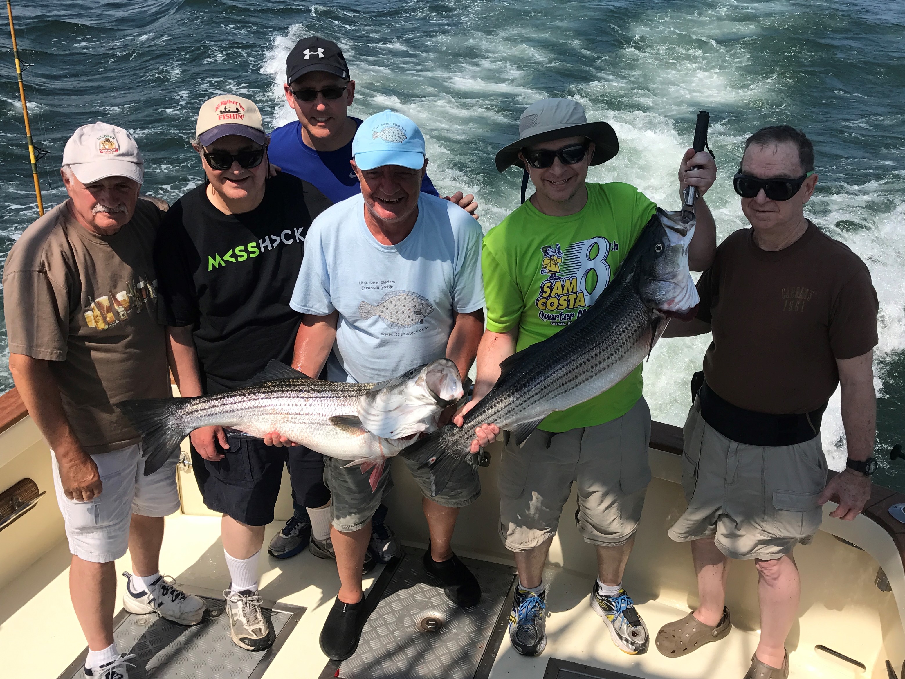 Striped Bass Charter: The Men From Lowell