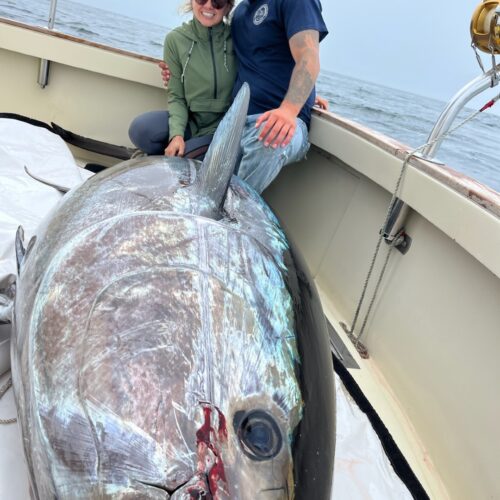 Sam & Chris from CT, 600lb Bluefin on Tuna Hunter Fishing Charters